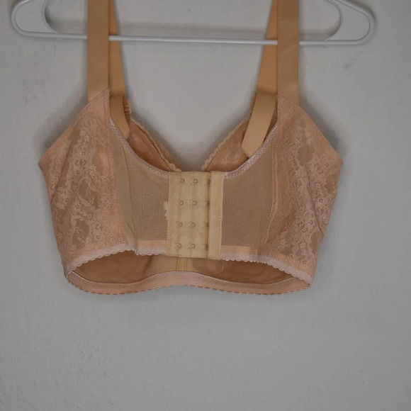 Ardyss Angel Bra Sz 30J Nude Floral Lace Adjustable Straps Demi Back Support - Picture 6 of 16